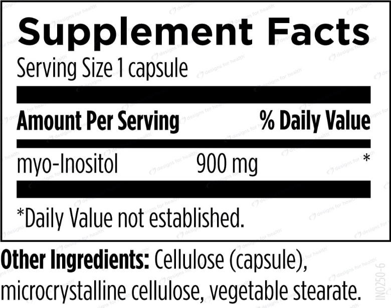 Inositol - 120 Vegetarian Capsules - Alternate View 1