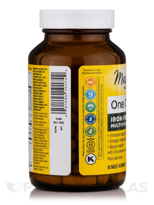 One Daily Iron Free - 60 Tablets - Alternate View 3