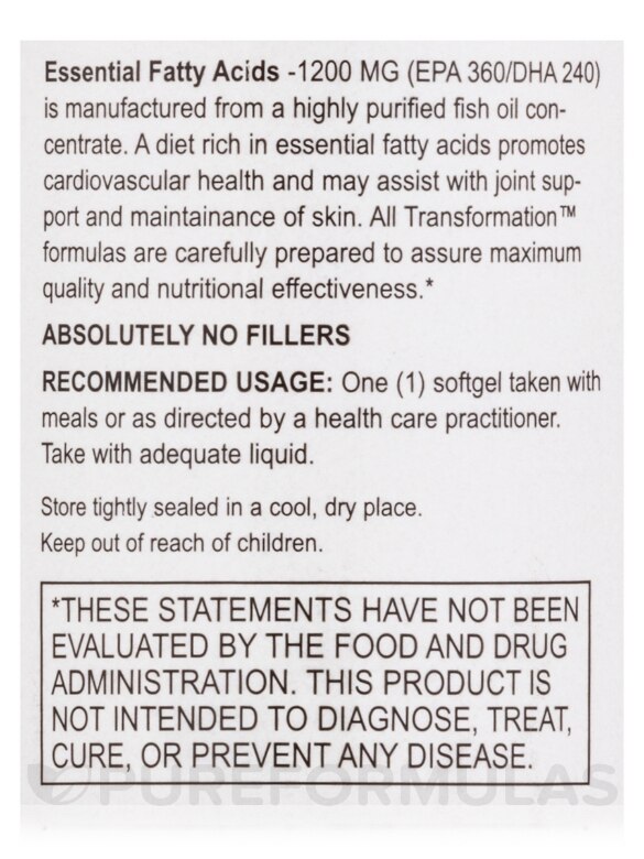 Essential Fatty Acids 1200 mg - 60 Softgels - Alternate View 4