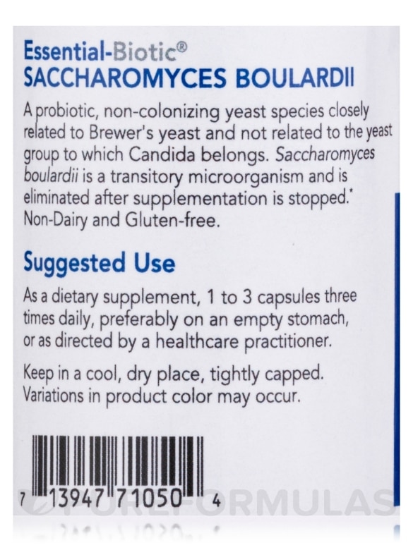 Essential-Biotic® Saccharomyces Boulardii - 60 Vegetarian Capsules - Alternate View 4