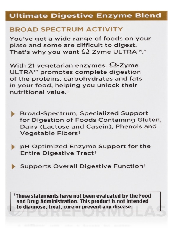 Omega-Zyme Ultra - 90 Vegetarian Capsules - Alternate View 9