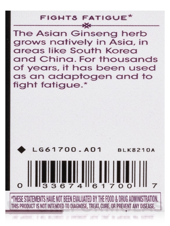 Asian Ginseng - 60 Vegan Capsules - Alternate View 6
