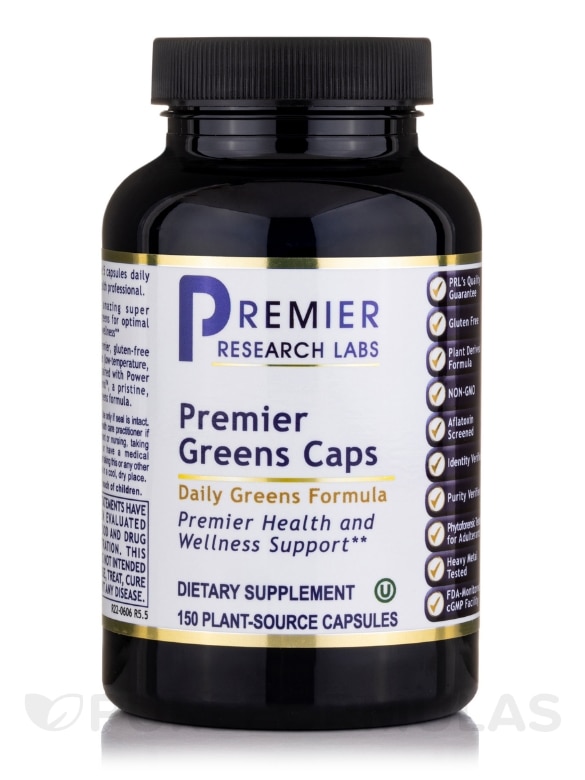 Premier Greens Caps - 150 Plant-Source Capsules