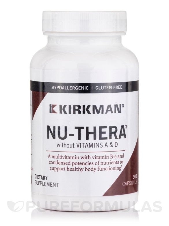 Nu-Thera w/o Vitamins A & D -Hypoallergenic - 300 Capsules