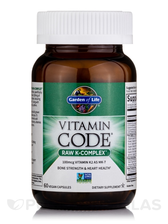 Vitamin Code® - Raw K Complex - 60 Vegan Capsules - Alternate View 2