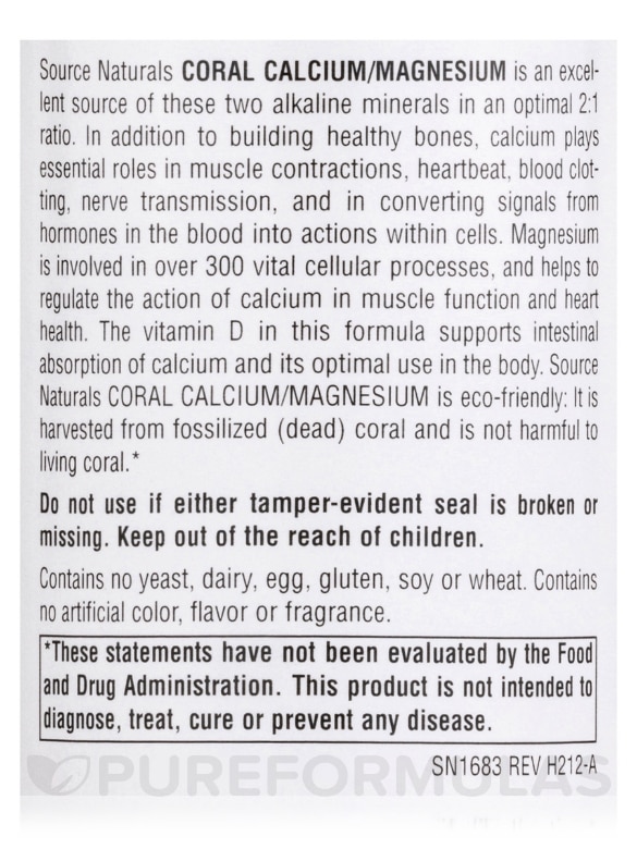 Coral Calcium with Magnesium - 90 Capsules - Alternate View 5