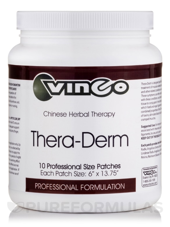 Thera-Derm (Professional Pain Relieving Patches) - 10 Professional Size Patches