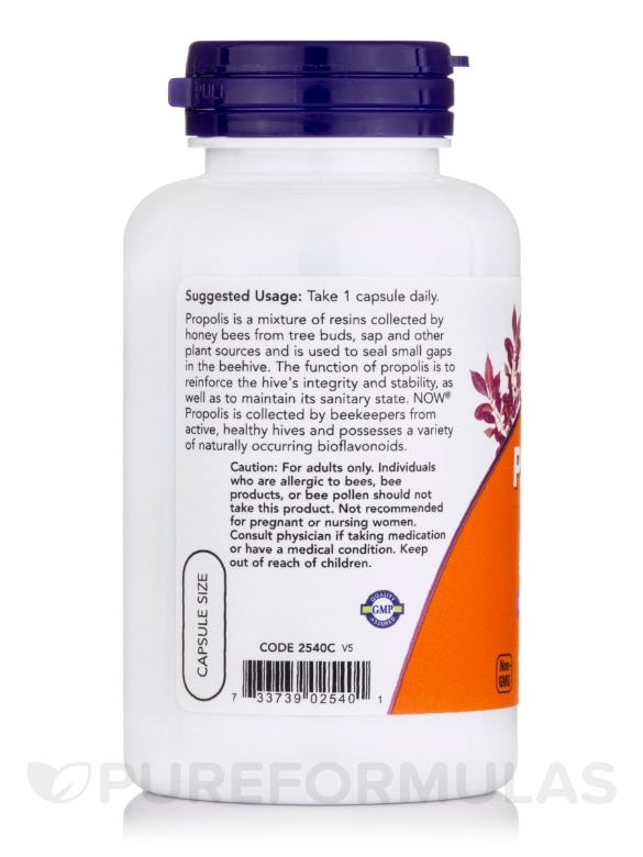 Propolis 1500 mg (5:1 Extract) - 100 Veg Capsules - Alternate View 2