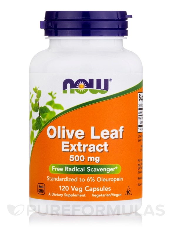 Olive Leaf Extract 500 mg - 120 Vegetarian Capsules