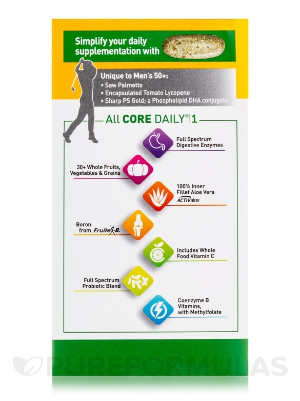 Core Daily 1® Multivitamin for Men 50+ - 60 Tablets - Alternate View 6
