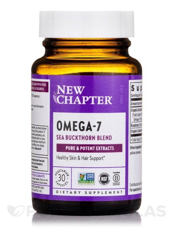 Omega-7: Sea Buckthorn Blend - 30 Vegetarian Capsules - Alternate View 2