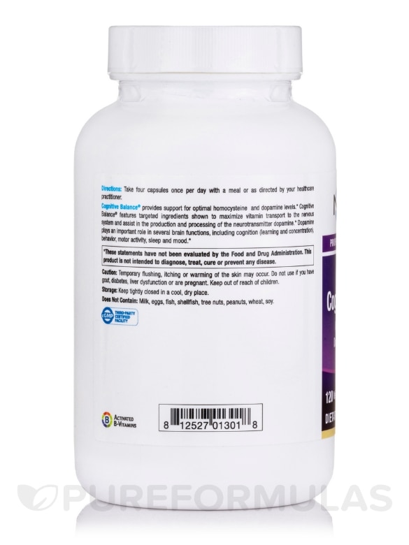 Cognitive Balance® - 120 Vegetable Capsules - Alternate View 2