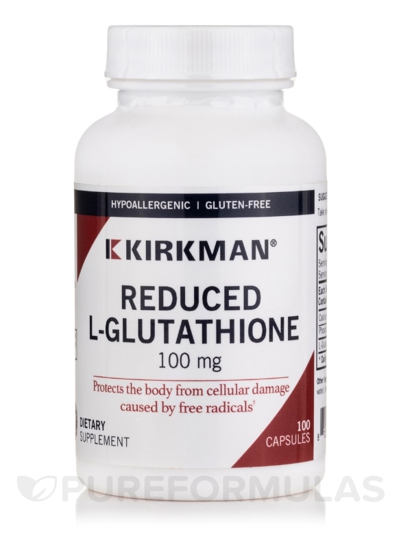 Reduced L-Glutathione 100 mg -Hypoallergenic - 100 Capsules