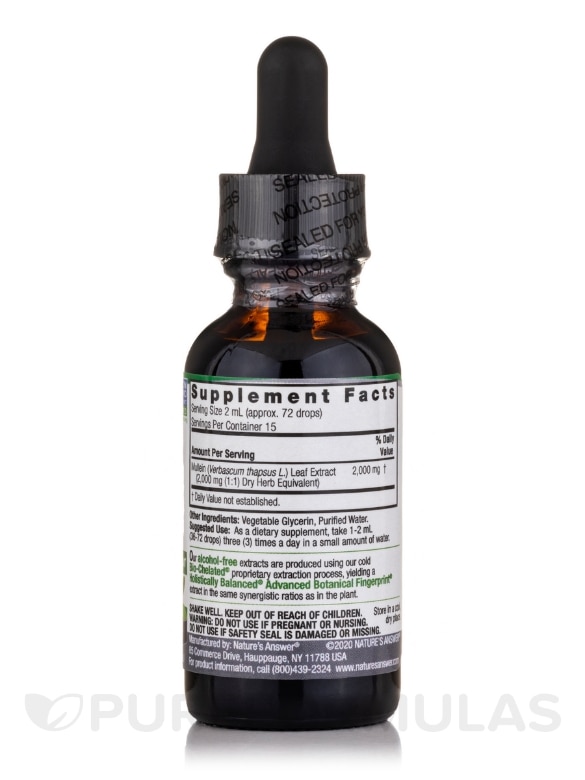 Mullein Leaf Extract (Alcohol-Free) - 1 fl. oz (30 ml) - Alternate View 1