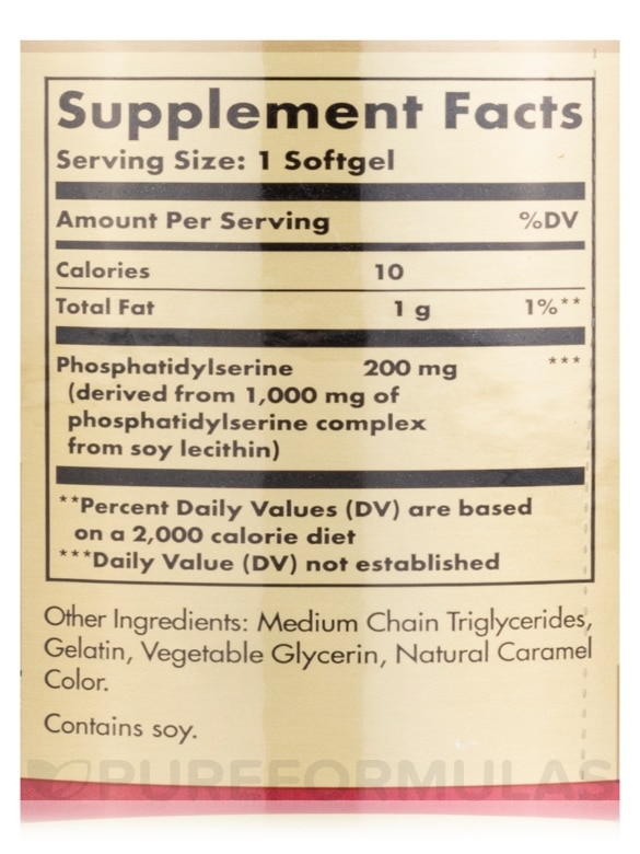 Phosphatidyl-serine 200 mg - 60 Softgels - Alternate View 4