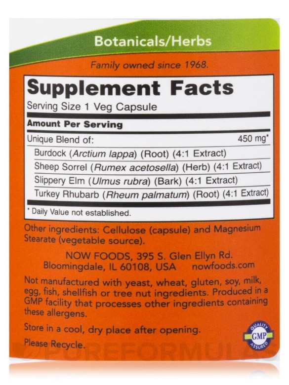 Ojibwa Herbal Extract 450 mg - 180 Veg Capsules - Alternate View 3