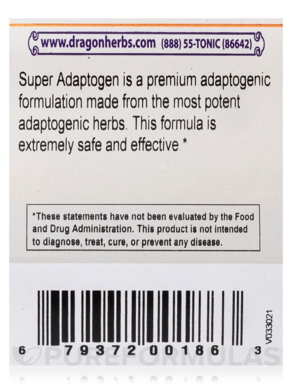 Super Adaptogen 500 mg - 100 Vegetarian Capsules - Alternate View 5