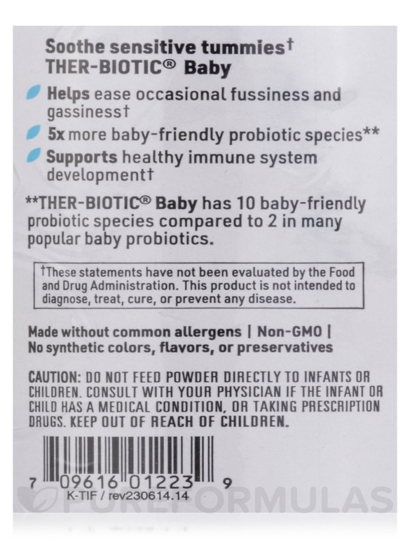 Ther-Biotic® Baby Powder, Unflavored - 2.33 oz (66 Grams) - Alternate View 4