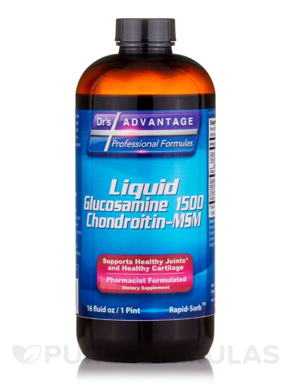 Liquid Glucosamine 1500 Chondroitin MSM - 16 fl. oz (1 Pint)