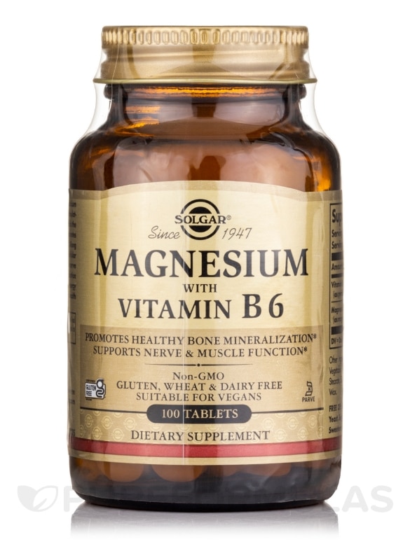 Magnesium with Vitamin B6 - 100 Tablets
