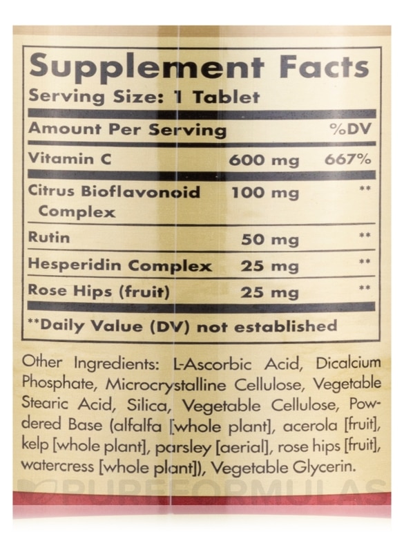 HY-C™ (600 mg Vitamin C with 100 mg Bioflavanoids) - 250 Tablets - Alternate View 4