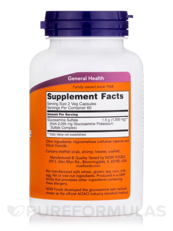 Glucosamine Sulfate 750 mg - 120 Capsules - Alternate View 1