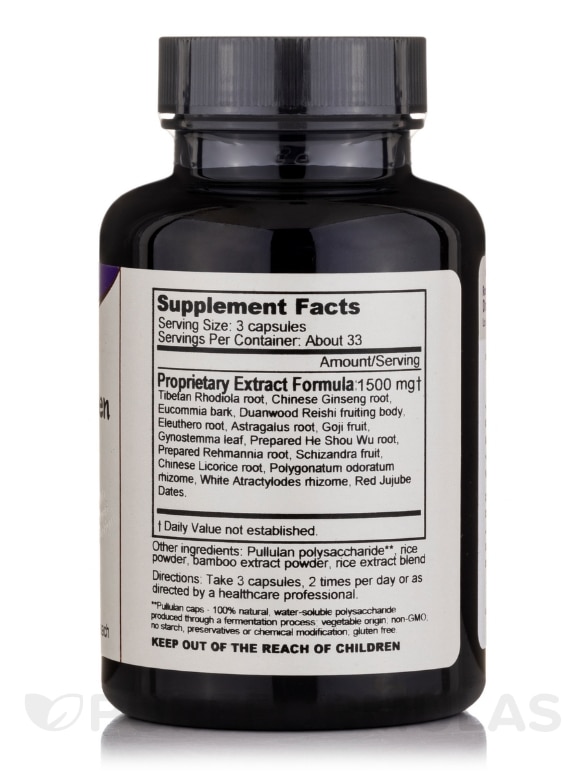 Super Adaptogen 500 mg - 100 Vegetarian Capsules - Alternate View 1
