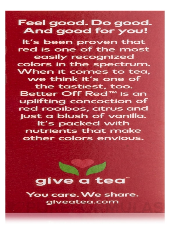NOW® Real Tea - Better Off Red Tea - 24 Tea Bags - Alternate View 7