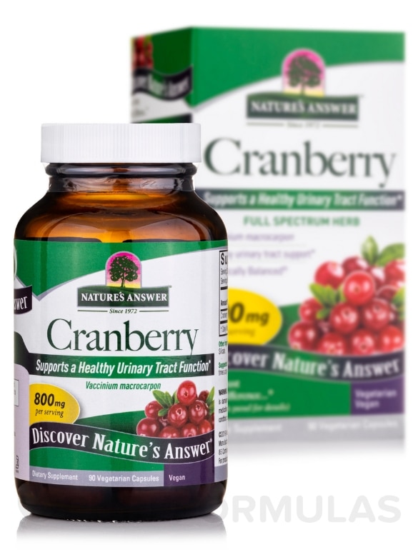 Cranberry Fruit 800 mg - 90 Vegetarian Capsules - Alternate View 1