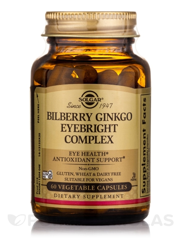 Bilberry Ginkgo Eyebright Complex - 60 Vegetable Capsules