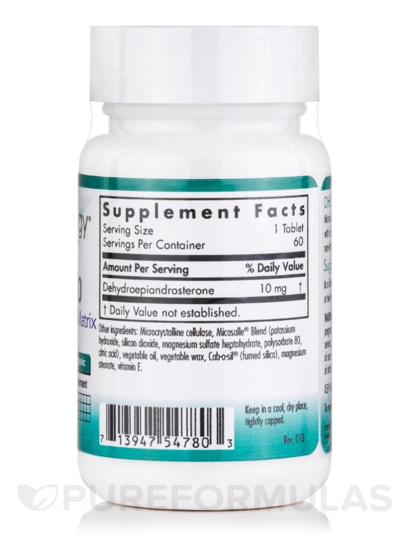 DHEA 10 mg Micronized Lipid Matrix - 60 Score Tablets - Alternate View 1