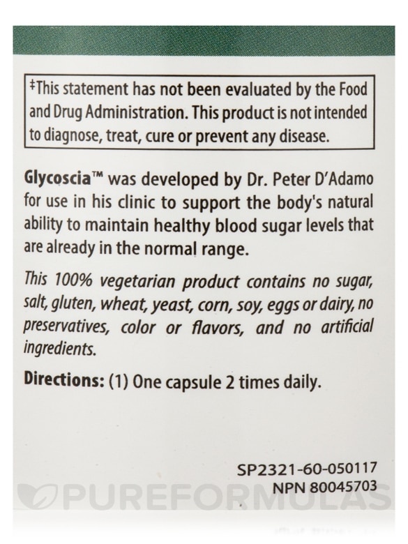 Glycoscia™ - 60 Veggie Capsules - Alternate View 5