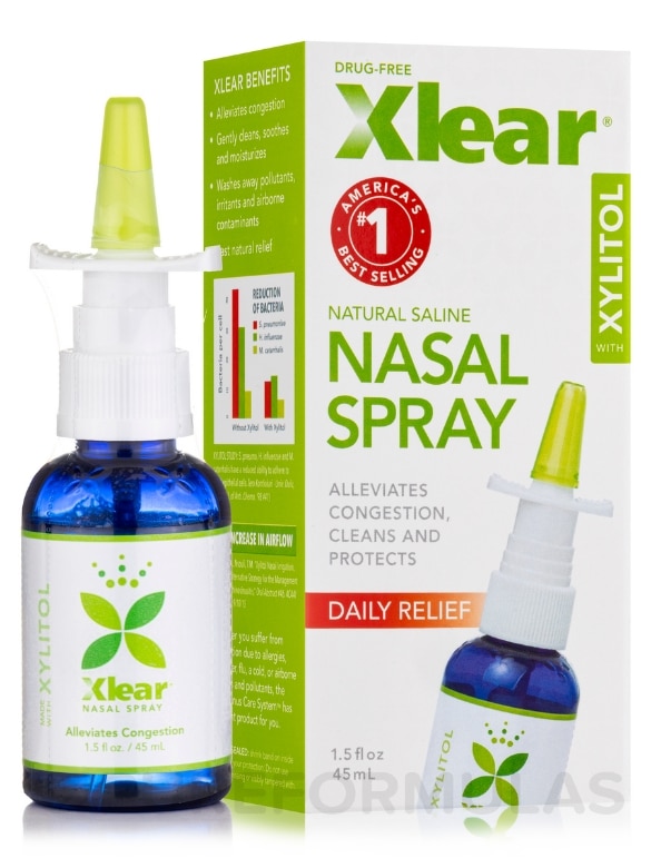 Xlear® Natural Saline Nasal Spray - Daily Relief - 1.5 fl. oz (45 ml) - Alternate View 1