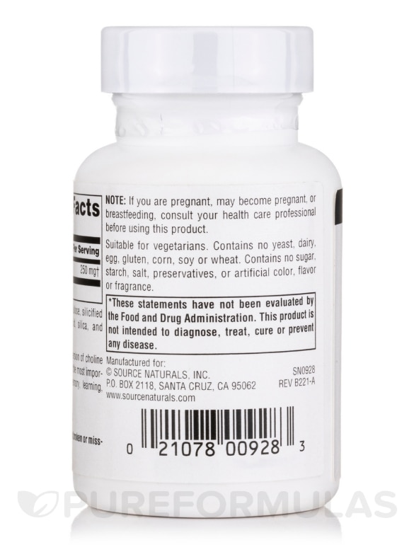Acetyl L-Carnitine 250 mg - 30 Tablets - Alternate View 2