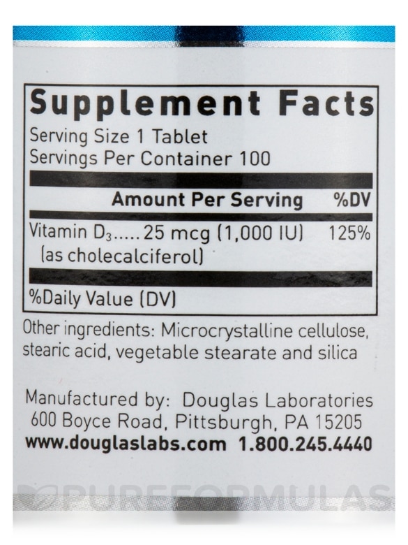 Vitamin D 1000 IU - 100 Tablets - Alternate View 4