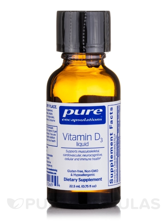 Vitamin D3 Liquid - 0.75 oz (22.5 ml) - Alternate View 2