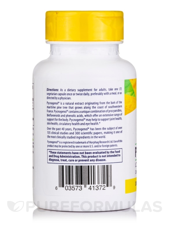 Pycnogenol® 100 mg - 60 Veggie Capsules - Alternate View 2