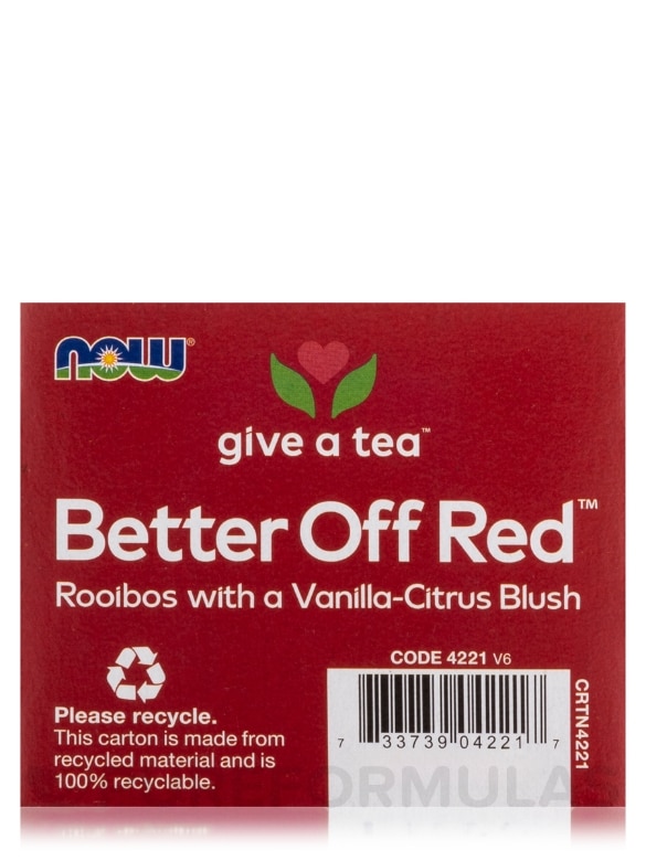 NOW® Real Tea - Better Off Red Tea - 24 Tea Bags - Alternate View 8