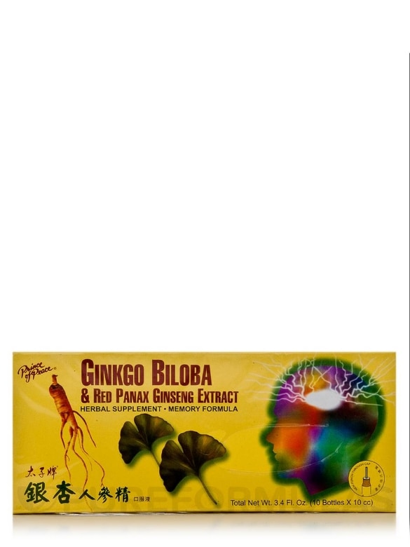 Ginkgo Biloba & Red Panax Ginseng Extract 10 cc - 10 Vials