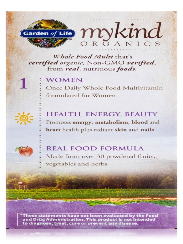 mykind Organics Women's Once Daily - 60 Vegan Tablets - Alternate View 9