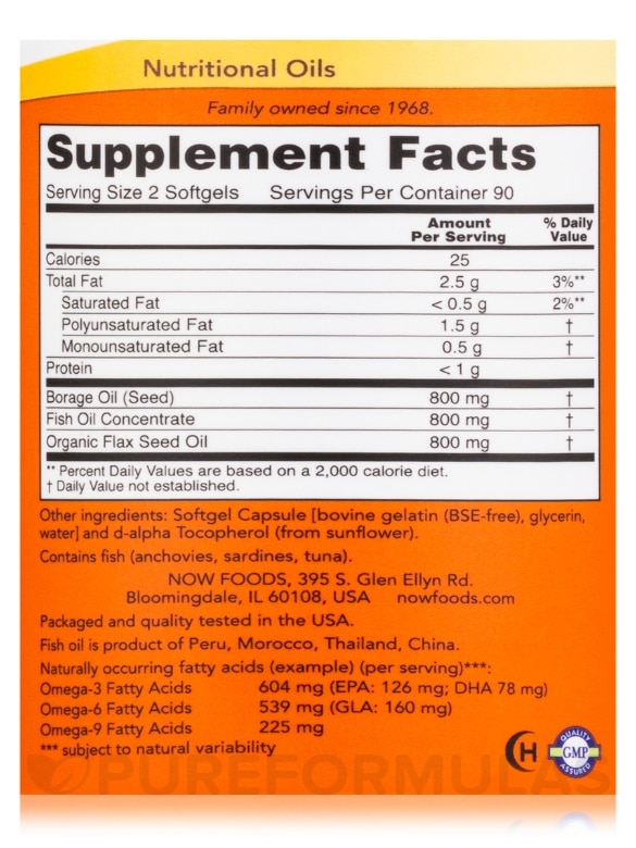 Super Omega 3-6-9 1200 mg - 180 Softgels - Alternate View 3