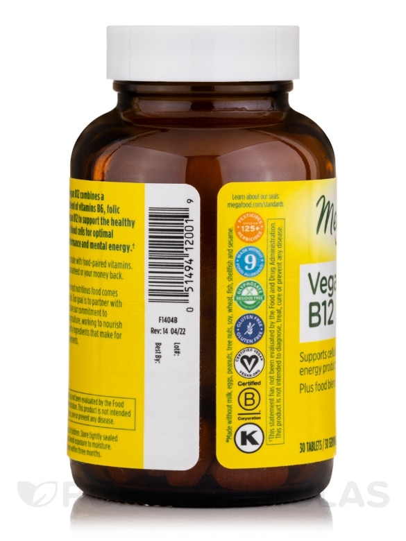 Vegan B12™ - 30 Tablets - Alternate View 3