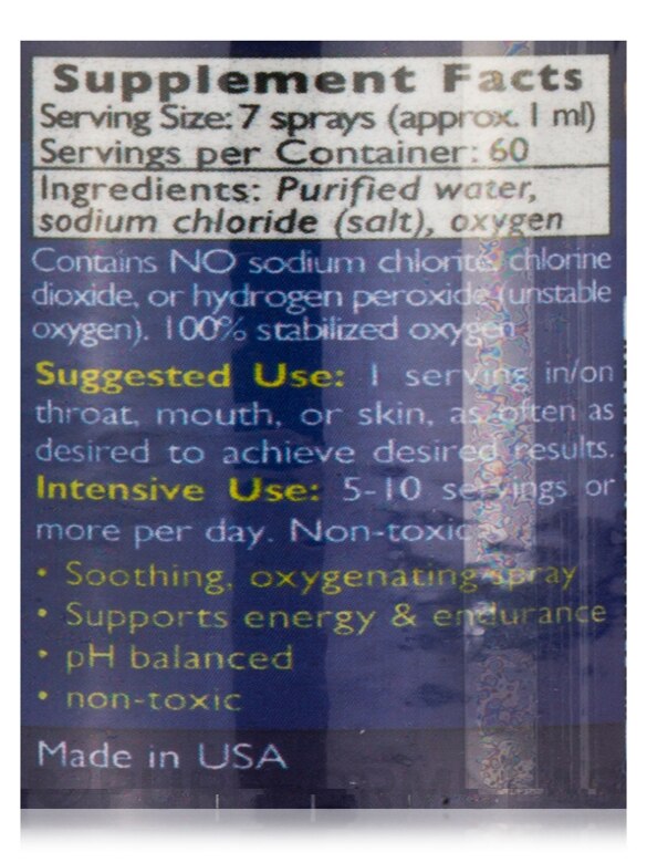 Oxygen Extreme™ Soothing Spray - 2 fl. oz (59.1 ml) - Alternate View 4