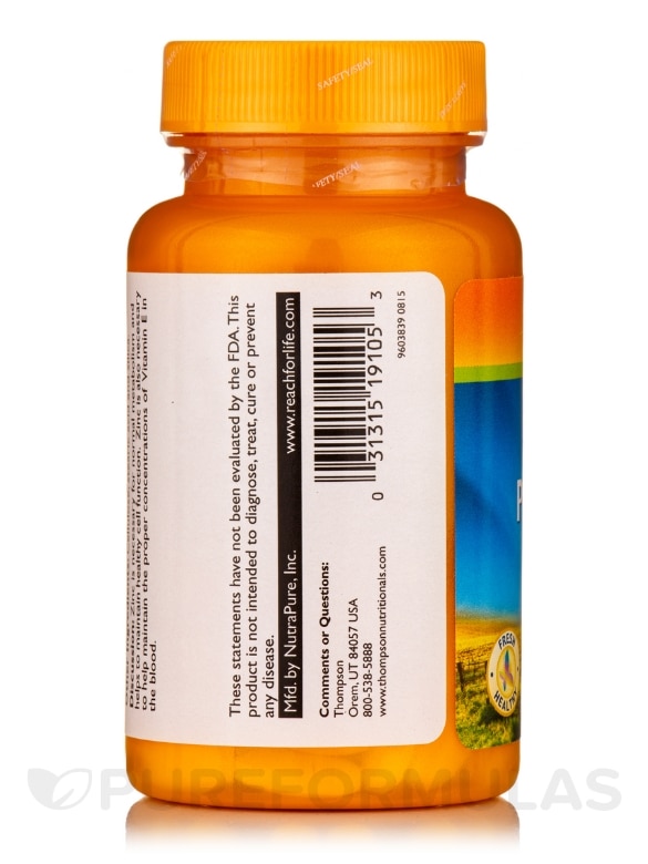 Zinc Picolinate 25 mg - 60 Tablets - Alternate View 3