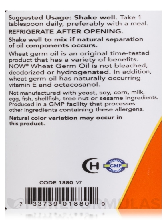 Wheat Germ Oil - 16 fl. oz (473 ml) - Alternate View 4