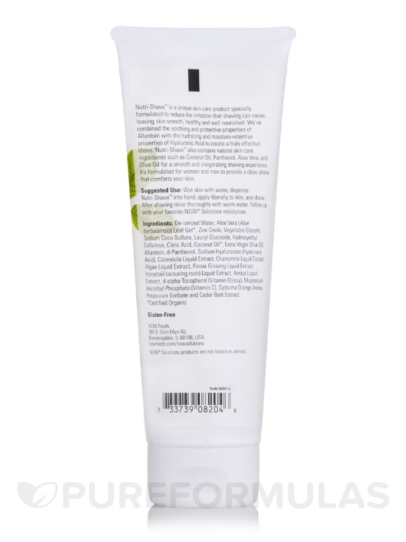 NOW® Solutions - Nutri-Shave Natural Cream - 8 fl. oz (237 ml) - Alternate View 1