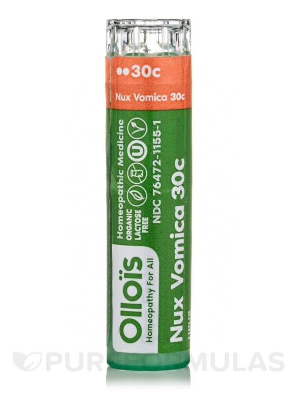 Organic, Lactose-Free Nux Vomica 30c - 80 Pellets