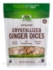 NOW Real Food® - Crystallized Ginger Dices w/o Sulfur - 16 oz (454 Grams)