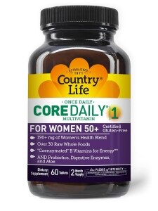 Core Daily 1® Multivitamin for Women 50+ - 60 Tablets - Country Life ...