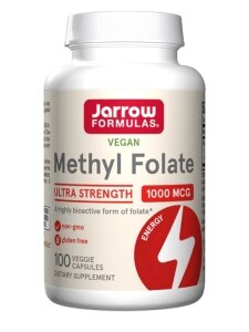 Methyl Folate 1,000 mcg - 100 Veggie Capsules - Jarrow Formulas ...